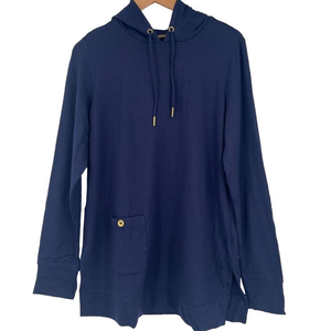 Ambernoon II Womens Suncozy Tunic Blue‎ Pullover Long Sleeve Side Slits S New